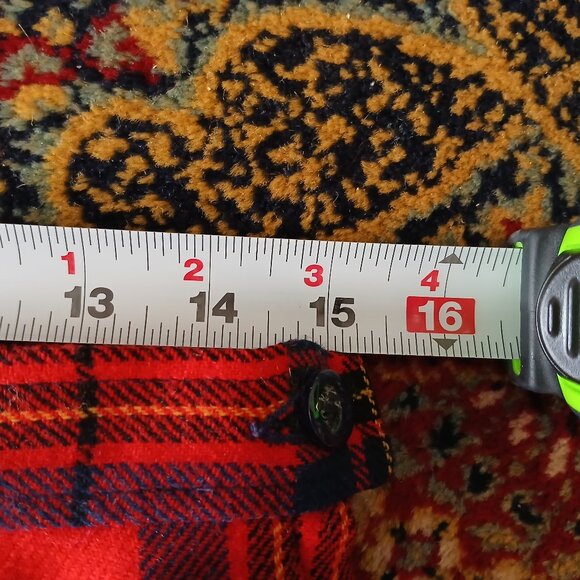 70s red plaid wool Pendleton skirt (waist: 15" flat) - Picture 10 of 10